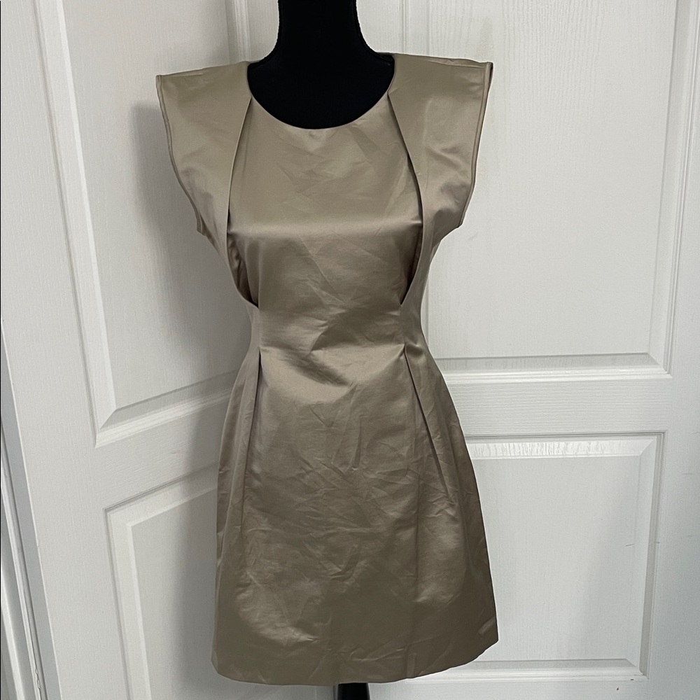 French Connection Galaxy dress US 4 champagne color NYE party wedding